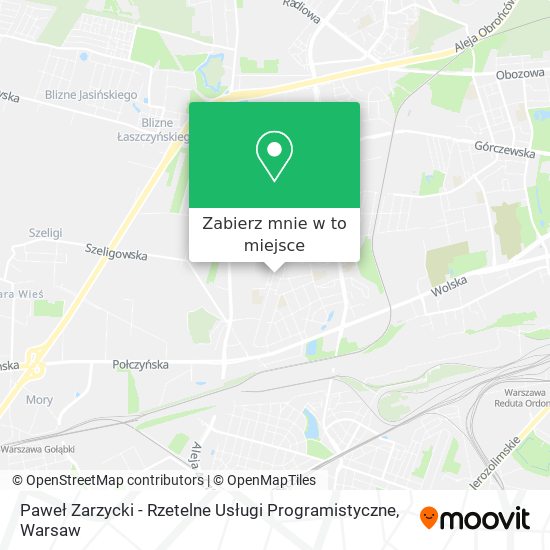 Mapa Paweł Zarzycki - Rzetelne Usługi Programistyczne