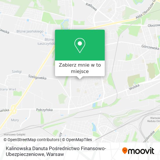 Mapa Kalinowska Danuta Pośrednictwo Finansowo-Ubezpieczeniowe