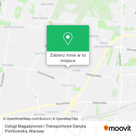 Mapa Usługi Magazynowe i Transportowe Danuta Piórkowska