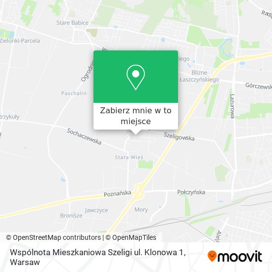 Mapa Wspólnota Mieszkaniowa Szeligi ul. Klonowa 1