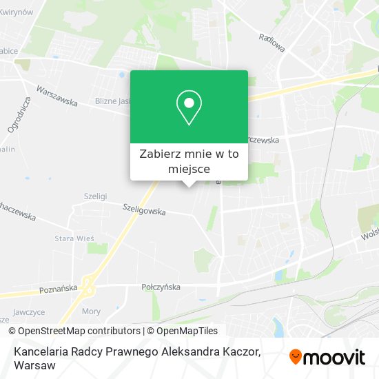 Mapa Kancelaria Radcy Prawnego Aleksandra Kaczor