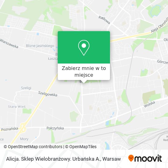 Mapa Alicja. Sklep Wielobranżowy. Urbańska A.