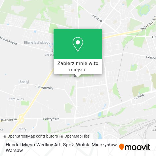 Mapa Handel Mięso Wędliny Art. Spoż. Wolski Mieczysław