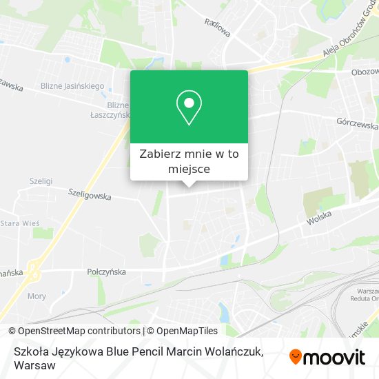 Mapa Szkoła Językowa Blue Pencil Marcin Wolańczuk