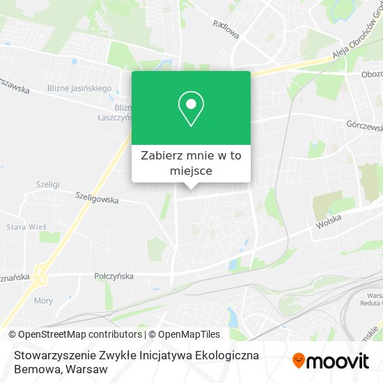 Mapa Stowarzyszenie Zwykłe Inicjatywa Ekologiczna Bemowa