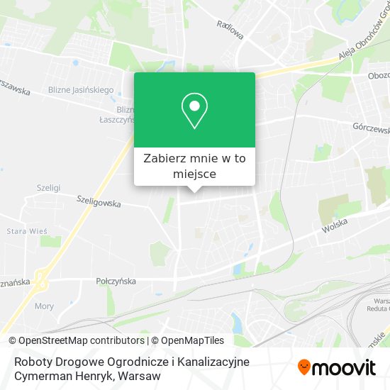 Mapa Roboty Drogowe Ogrodnicze i Kanalizacyjne Cymerman Henryk