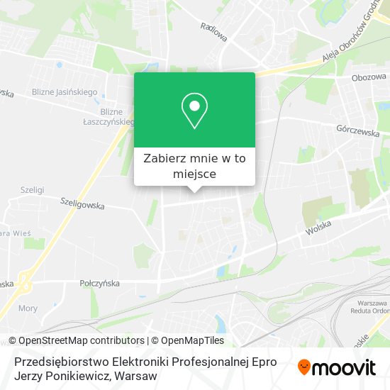 Mapa Przedsiębiorstwo Elektroniki Profesjonalnej Epro Jerzy Ponikiewicz