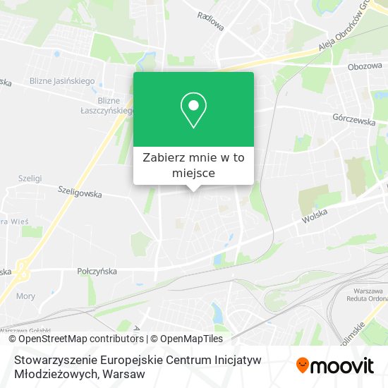 Mapa Stowarzyszenie Europejskie Centrum Inicjatyw Młodzieżowych