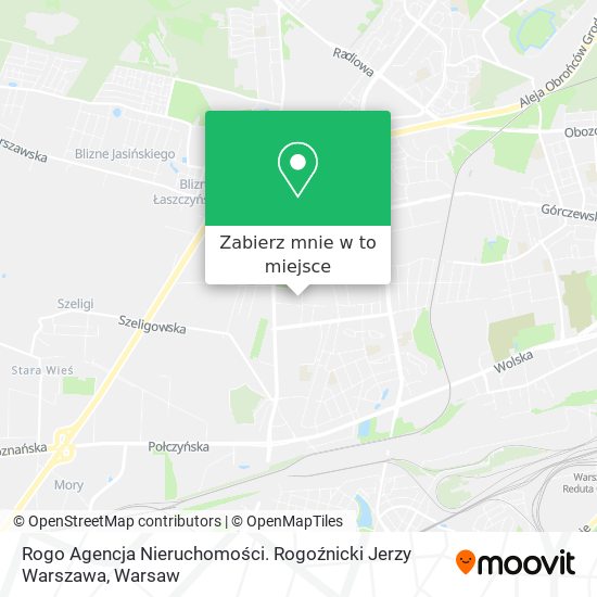 Mapa Rogo Agencja Nieruchomości. Rogoźnicki Jerzy Warszawa