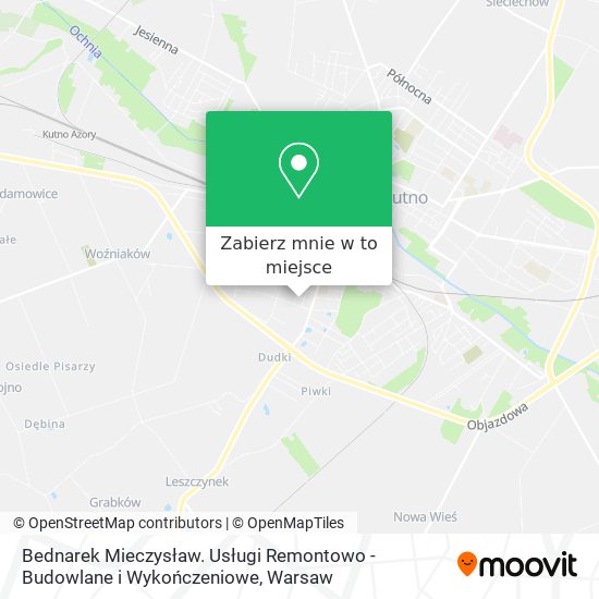 Mapa Bednarek Mieczysław. Usługi Remontowo - Budowlane i Wykończeniowe