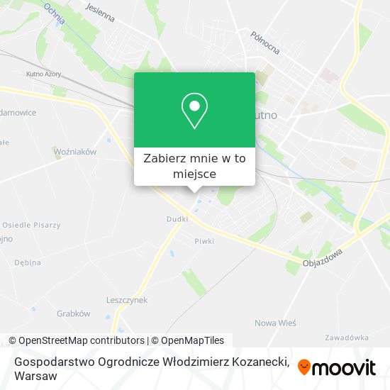 Mapa Gospodarstwo Ogrodnicze Włodzimierz Kozanecki