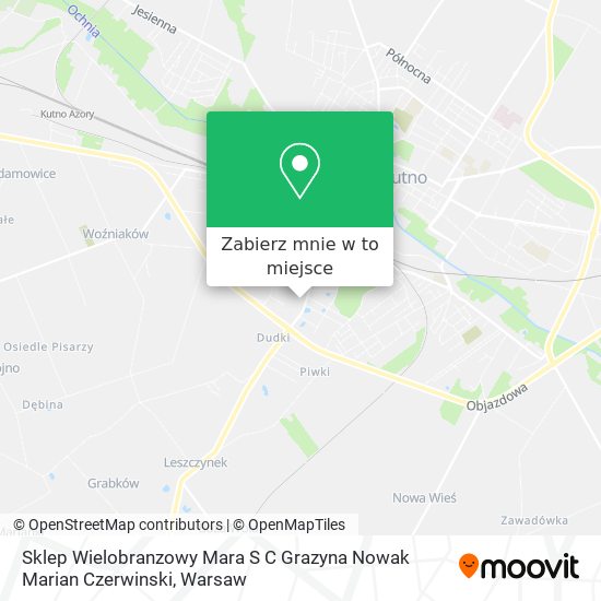 Mapa Sklep Wielobranzowy Mara S C Grazyna Nowak Marian Czerwinski