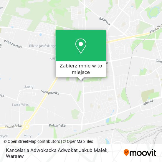 Mapa Kancelaria Adwokacka Adwokat Jakub Małek