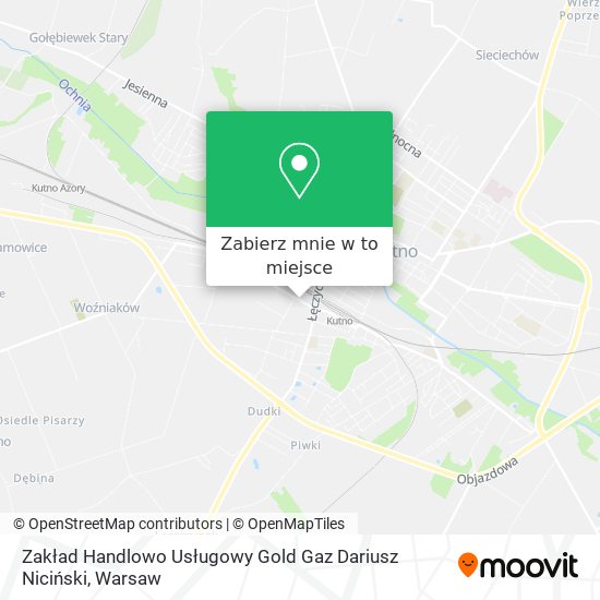 Mapa Zakład Handlowo Usługowy Gold Gaz Dariusz Niciński