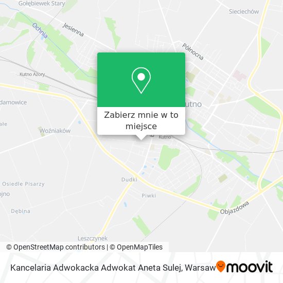 Mapa Kancelaria Adwokacka Adwokat Aneta Sulej