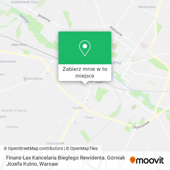 Mapa Finans-Lex Kancelaria Biegłego Rewidenta. Górniak Józefa Kutno