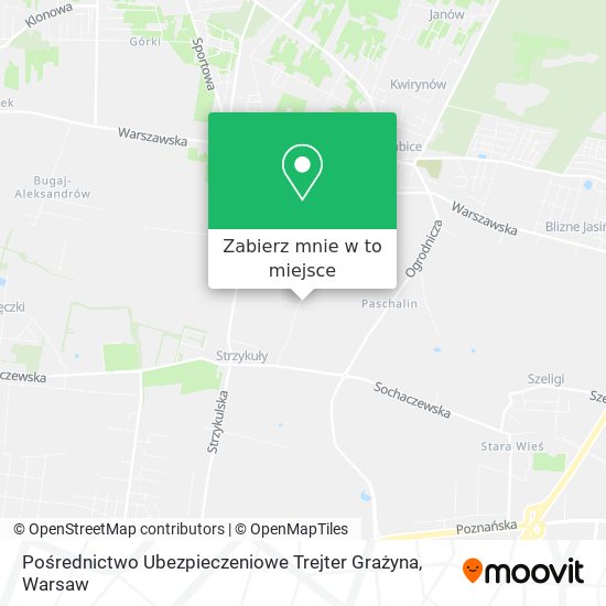 Mapa Pośrednictwo Ubezpieczeniowe Trejter Grażyna