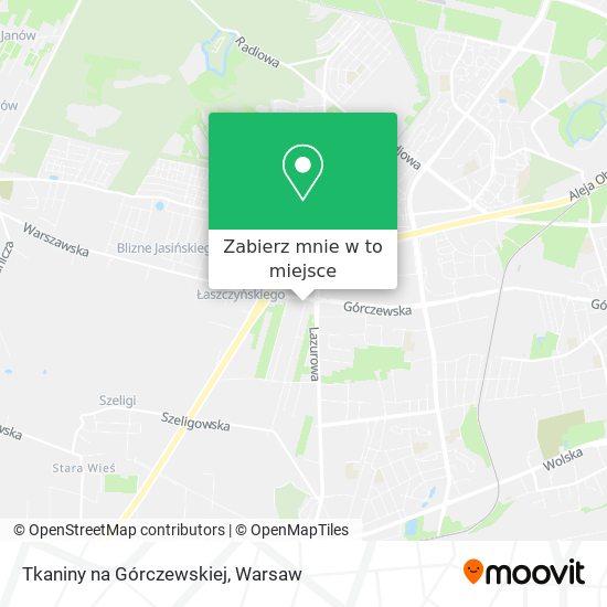 Mapa Tkaniny na Górczewskiej