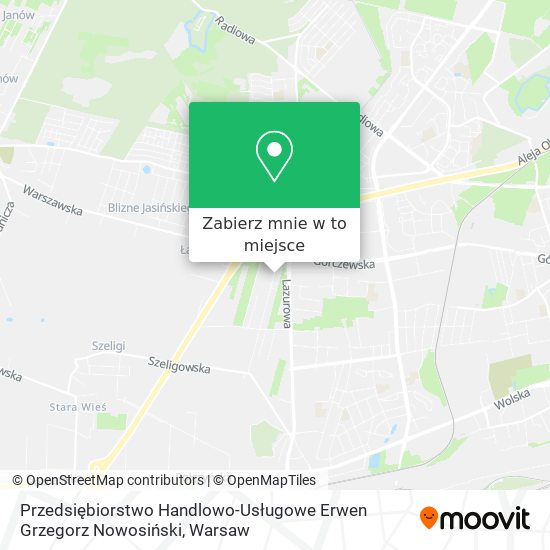 Mapa Przedsiębiorstwo Handlowo-Usługowe Erwen Grzegorz Nowosiński