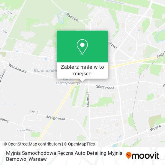 Mapa Myjnia Samochodowa Ręczna Auto Detailing Myjnia Bemowo