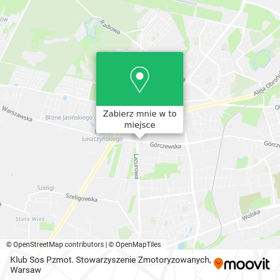 Mapa Klub Sos Pzmot. Stowarzyszenie Zmotoryzowanych