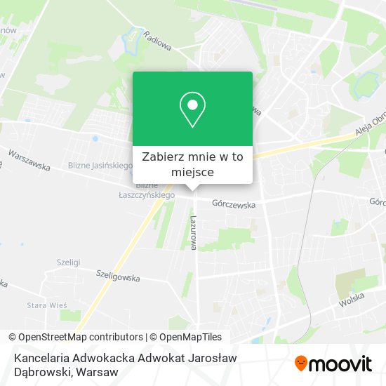 Mapa Kancelaria Adwokacka Adwokat Jarosław Dąbrowski