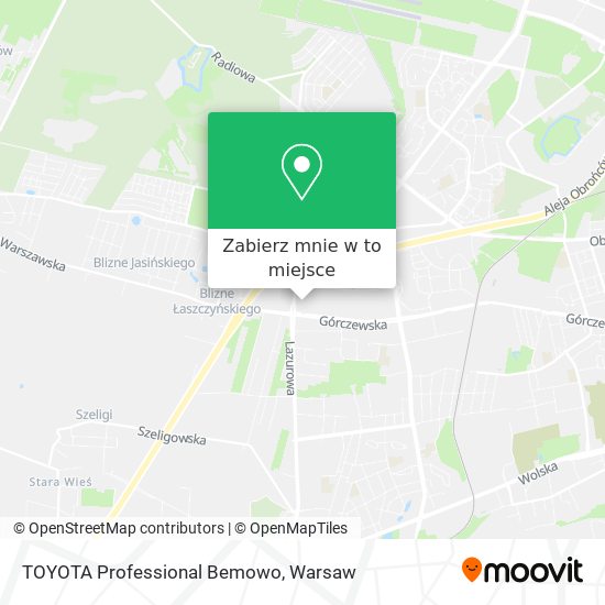 Mapa TOYOTA Professional Bemowo