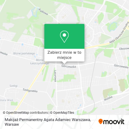 Mapa Makijaż Permanentny Agata Adamiec Warszawa