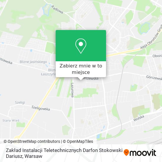 Mapa Zakład Instalacji Teletechnicznych Darfon Stokowski Dariusz