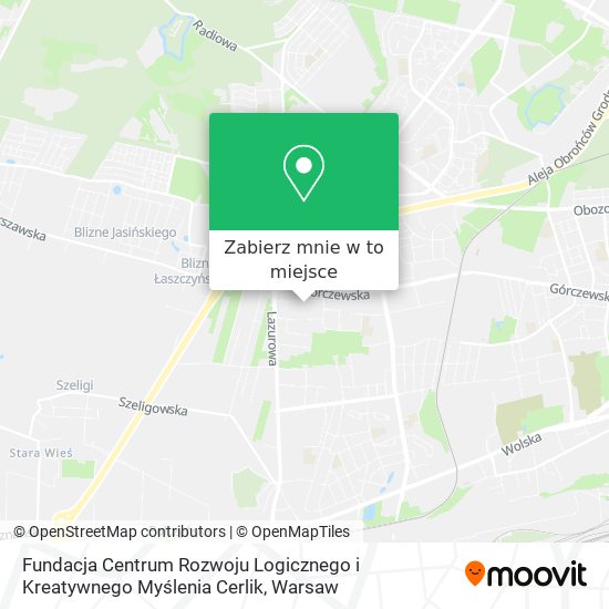 Mapa Fundacja Centrum Rozwoju Logicznego i Kreatywnego Myślenia Cerlik