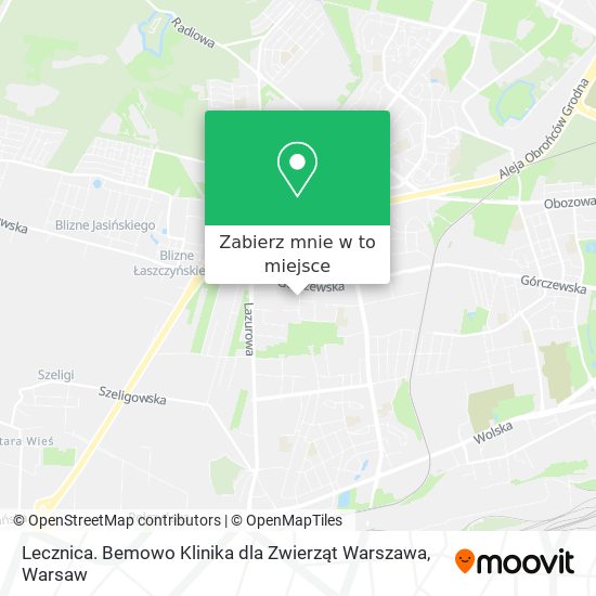 Mapa Lecznica. Bemowo Klinika dla Zwierząt Warszawa