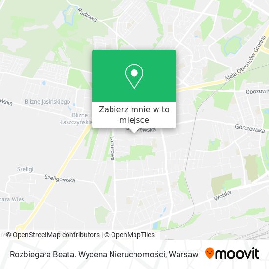 Mapa Rozbiegała Beata. Wycena Nieruchomości