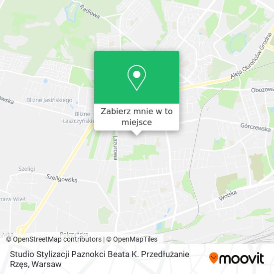 Mapa Studio Stylizacji Paznokci Beata K. Przedłużanie Rzęs