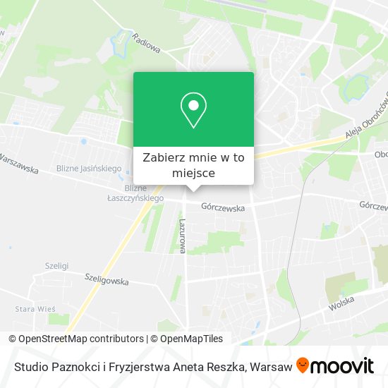 Mapa Studio Paznokci i Fryzjerstwa Aneta Reszka