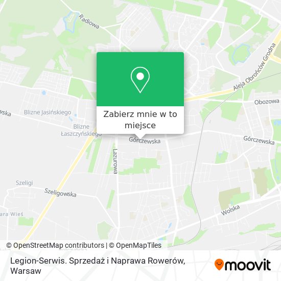 Mapa Legion-Serwis. Sprzedaż i Naprawa Rowerów