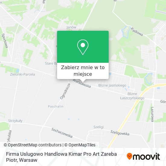 Mapa Firma Uslugowo Handlowa Kimar Pro Art Zareba Piotr