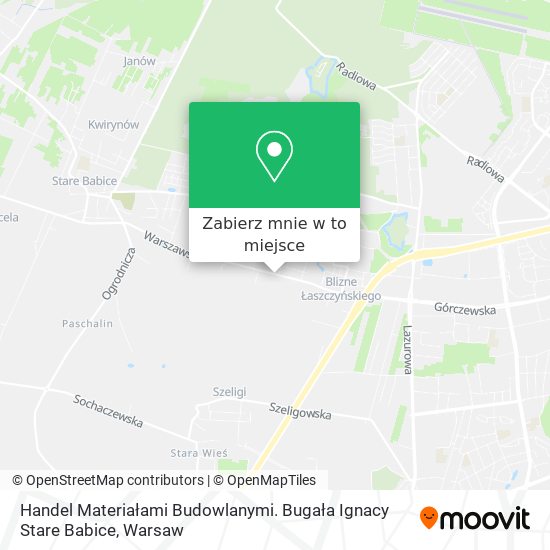 Mapa Handel Materiałami Budowlanymi. Bugała Ignacy Stare Babice