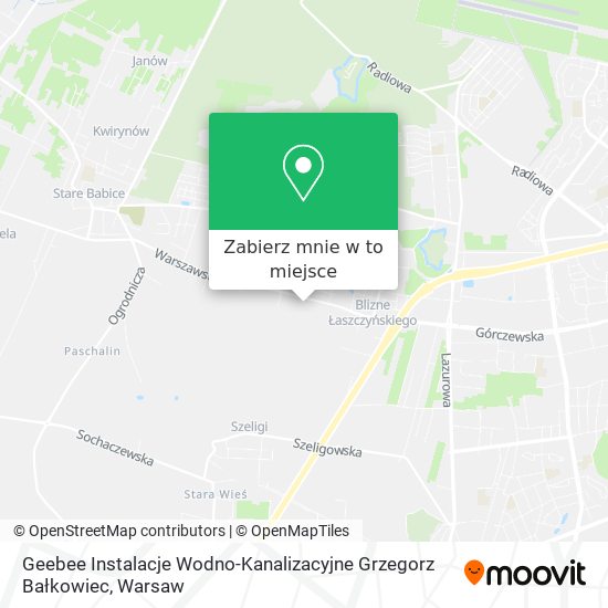 Mapa Geebee Instalacje Wodno-Kanalizacyjne Grzegorz Bałkowiec