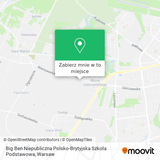 Mapa Big Ben Niepubliczna Polsko-Brytyjska Szkoła Podstawowa