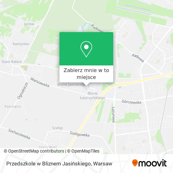 Mapa Przedszkole w Bliznem Jasińskiego