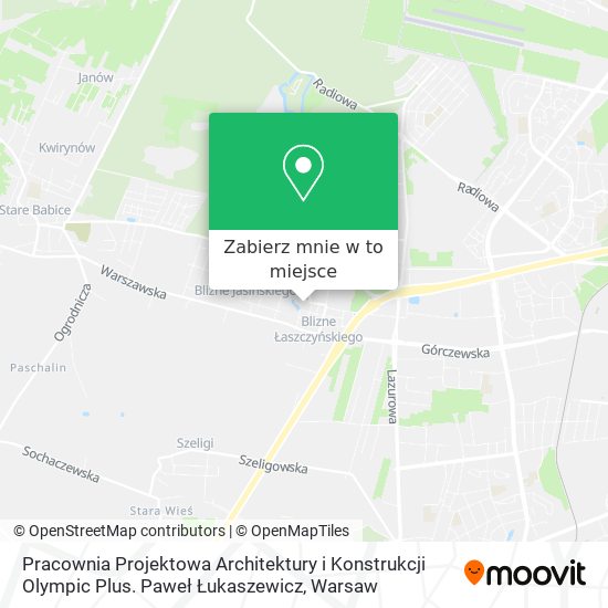 Mapa Pracownia Projektowa Architektury i Konstrukcji Olympic Plus. Paweł Łukaszewicz