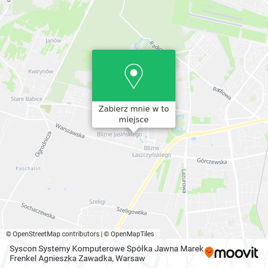 Mapa Syscon Systemy Komputerowe Spółka Jawna Marek Frenkel Agnieszka Zawadka