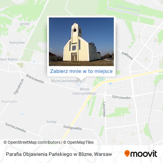 Mapa Parafia Objawienia Pańskiego w Blizne