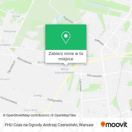 Mapa FHU Czas na Ogrody Andrzej Czerwiński