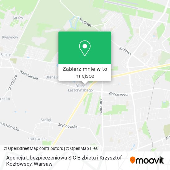 Mapa Agencja Ubezpieczeniowa S C Elżbieta i Krzysztof Kozłowscy