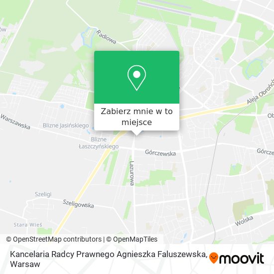 Mapa Kancelaria Radcy Prawnego Agnieszka Faluszewska