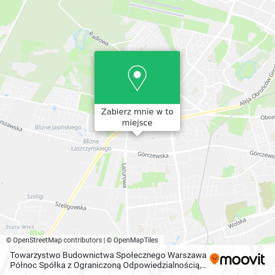 Mapa Towarzystwo Budownictwa Społecznego Warszawa Północ Spółka z Ograniczoną Odpowiedzialnością