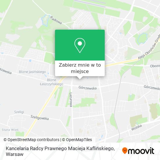 Mapa Kancelaria Radcy Prawnego Macieja Kaflińskiego