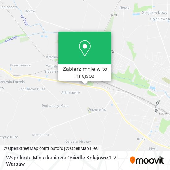 Mapa Wspólnota Mieszkaniowa Osiedle Kolejowe 1 2