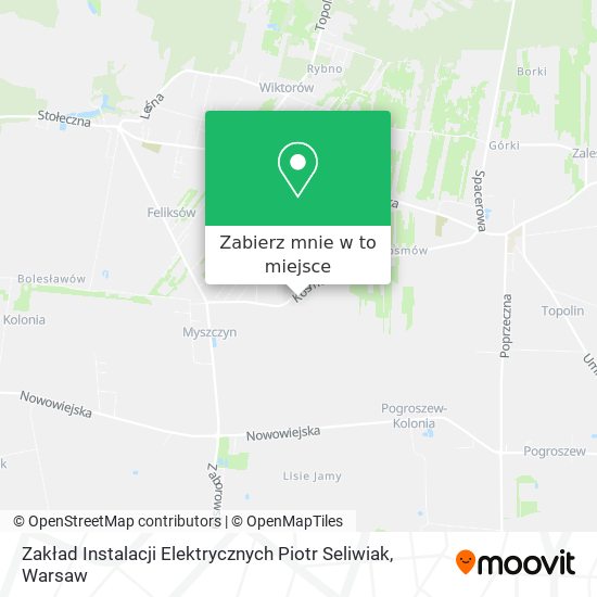 Mapa Zakład Instalacji Elektrycznych Piotr Seliwiak